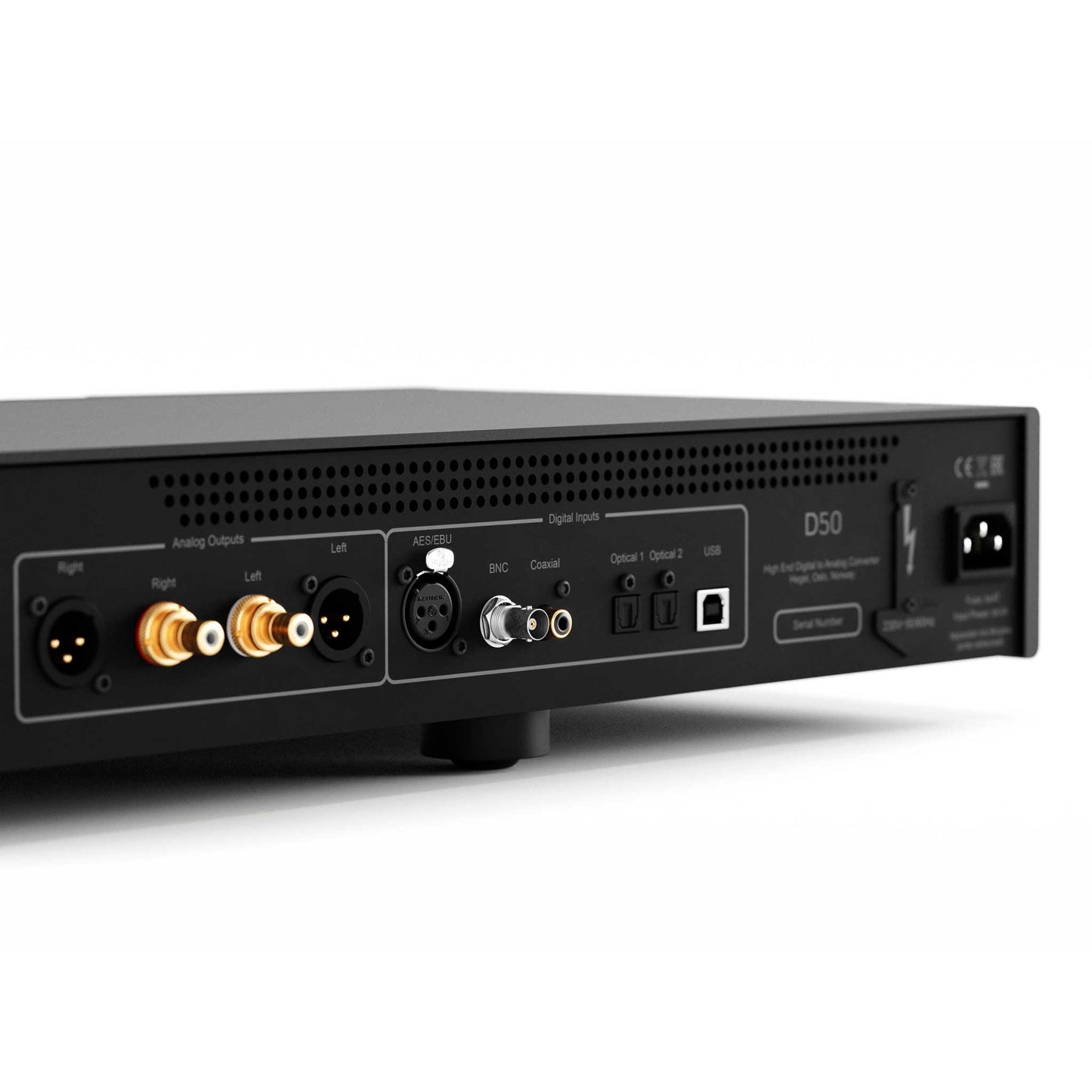 Hegel D50 DAC Rear Detail