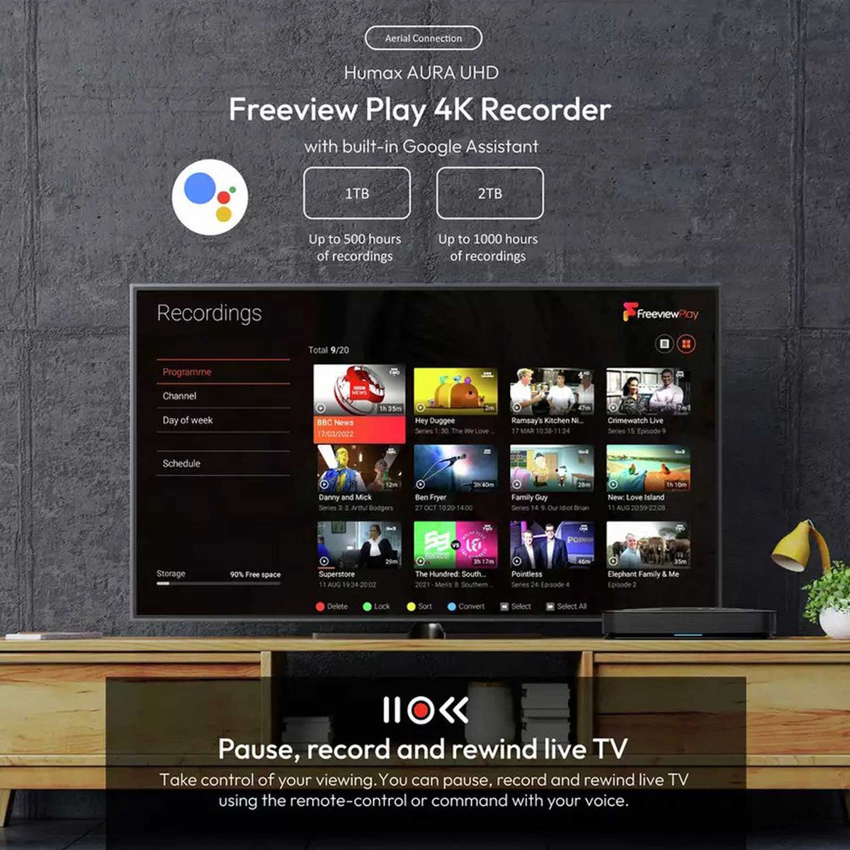 Humax 3d Humax Aura 2TB Freeview Play HD TV Recorder - Weybridge Audio