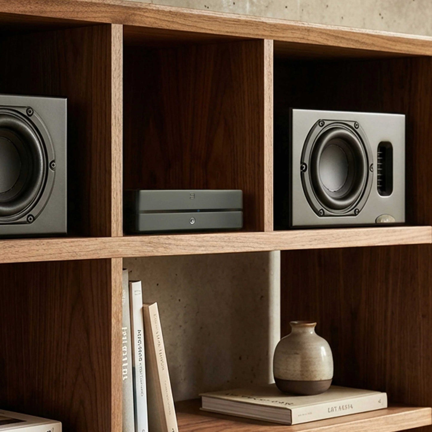 Neat Acoustics Iota II Satin Black Bookshelf Placement