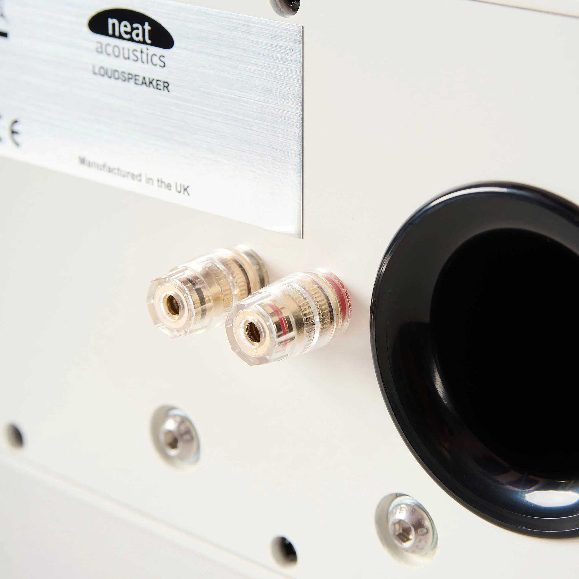 Neat Acoustics Iota II Satin White Rear Detail