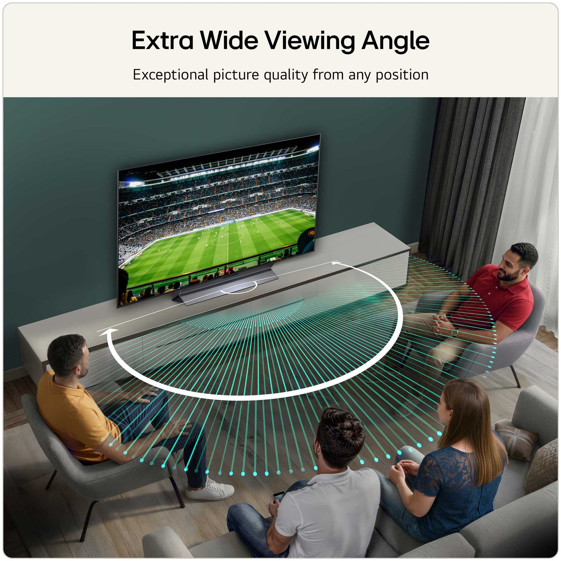 LG OLED48G66LS Extra Wide Viewing Angle