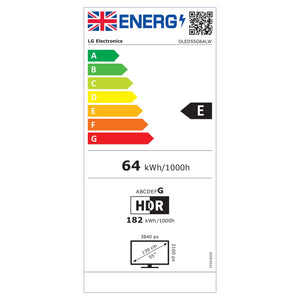 LG OLED55G64LW Energy Label