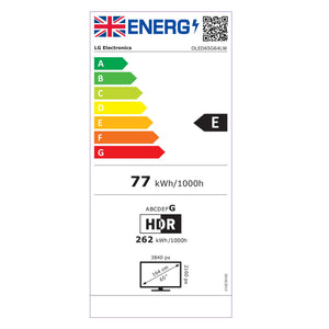 LG OLED65G64LW Energy Label