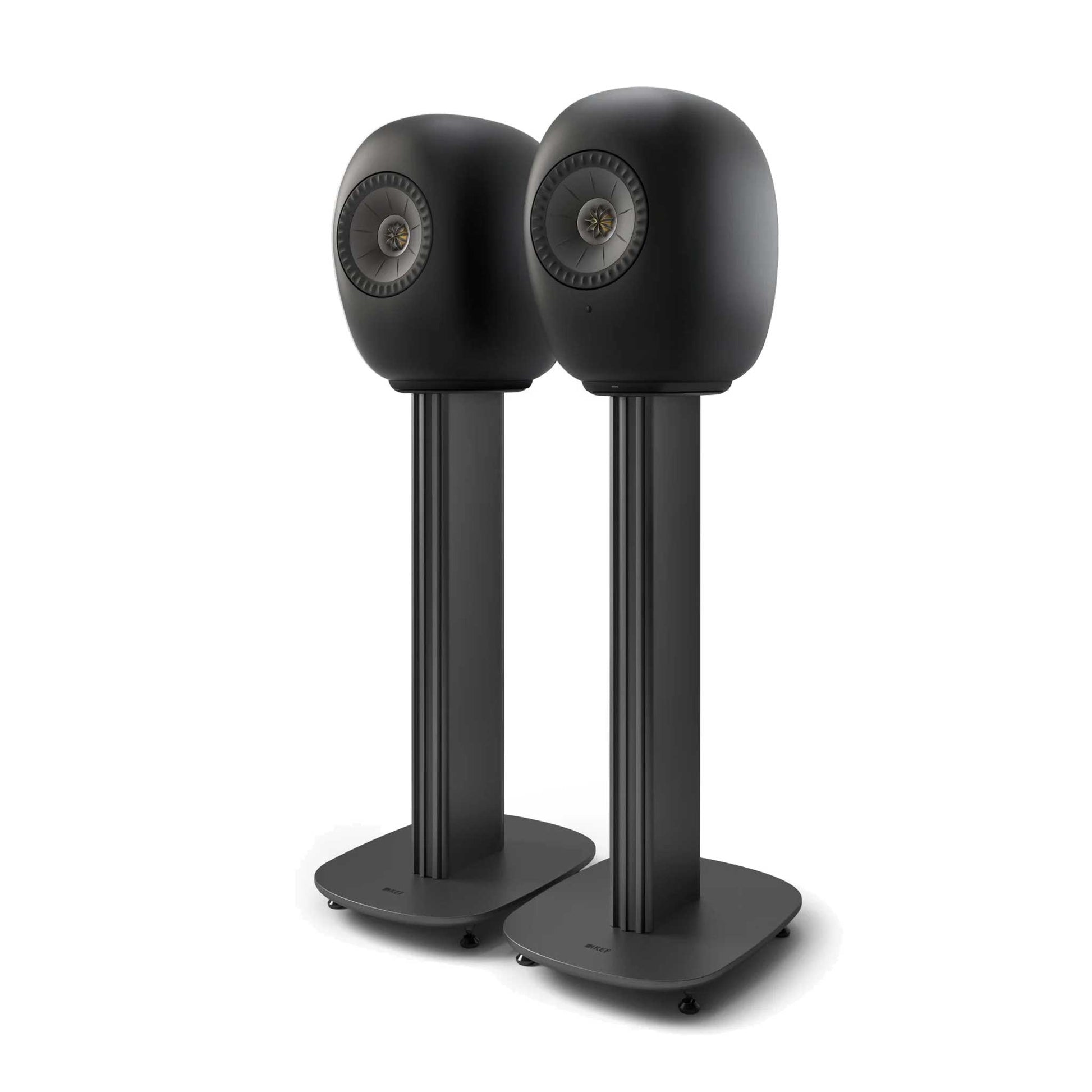 KEF LS LUXE Eclipse Black Pair On Stands