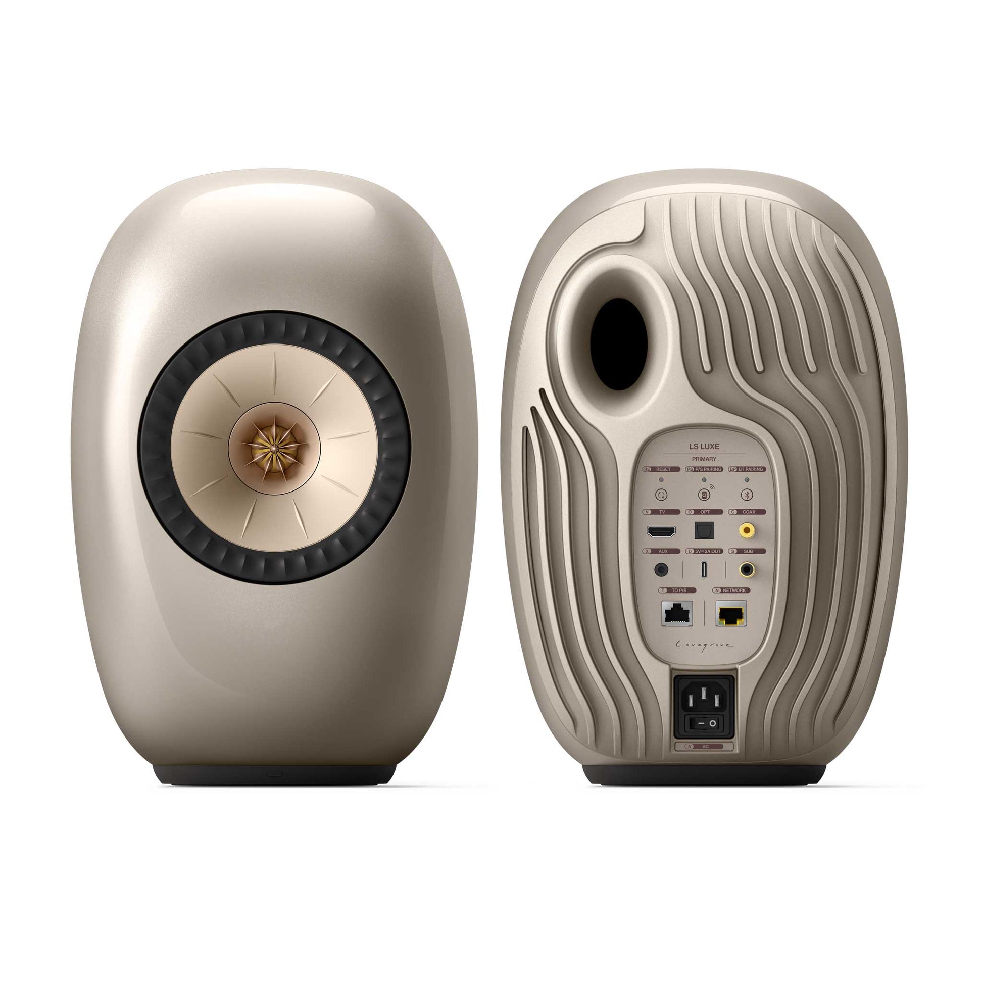 KEF LS LUXE Dusk Titanium Front & Rear View