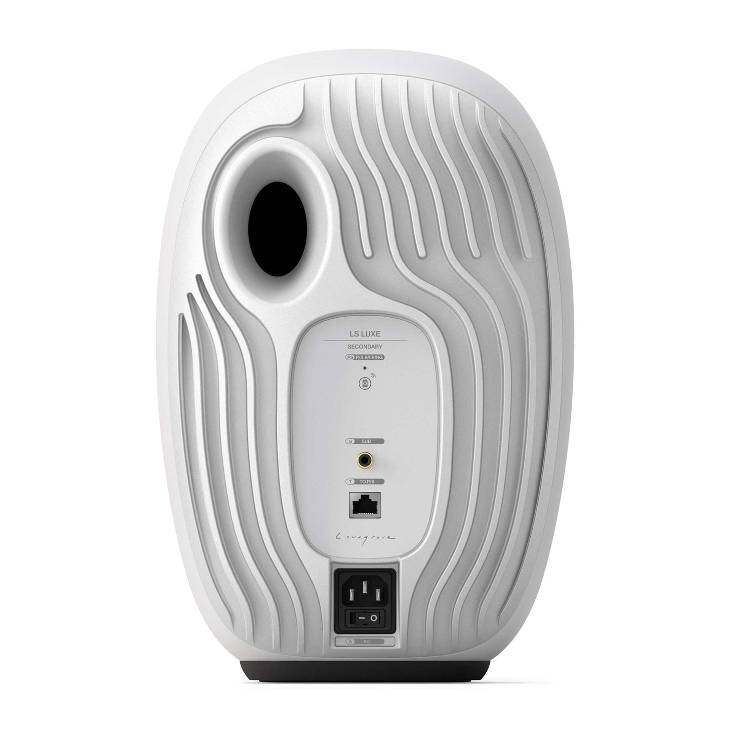 KEF LS LUXE Mineral White Rear View