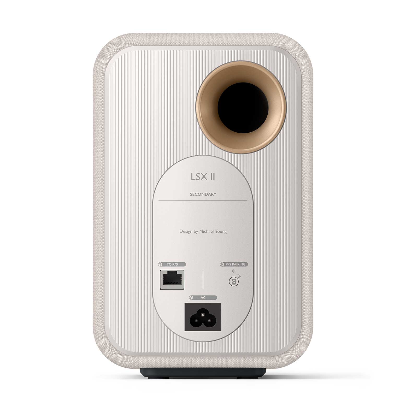 KEF LSX II Cotton White Secondary Speaker Rear View