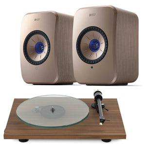 KEF LSX II with Pro-Ject T2 Super Phono Walnut