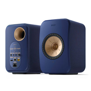 KEF LSX II Cobalt Blue Front & Rear View