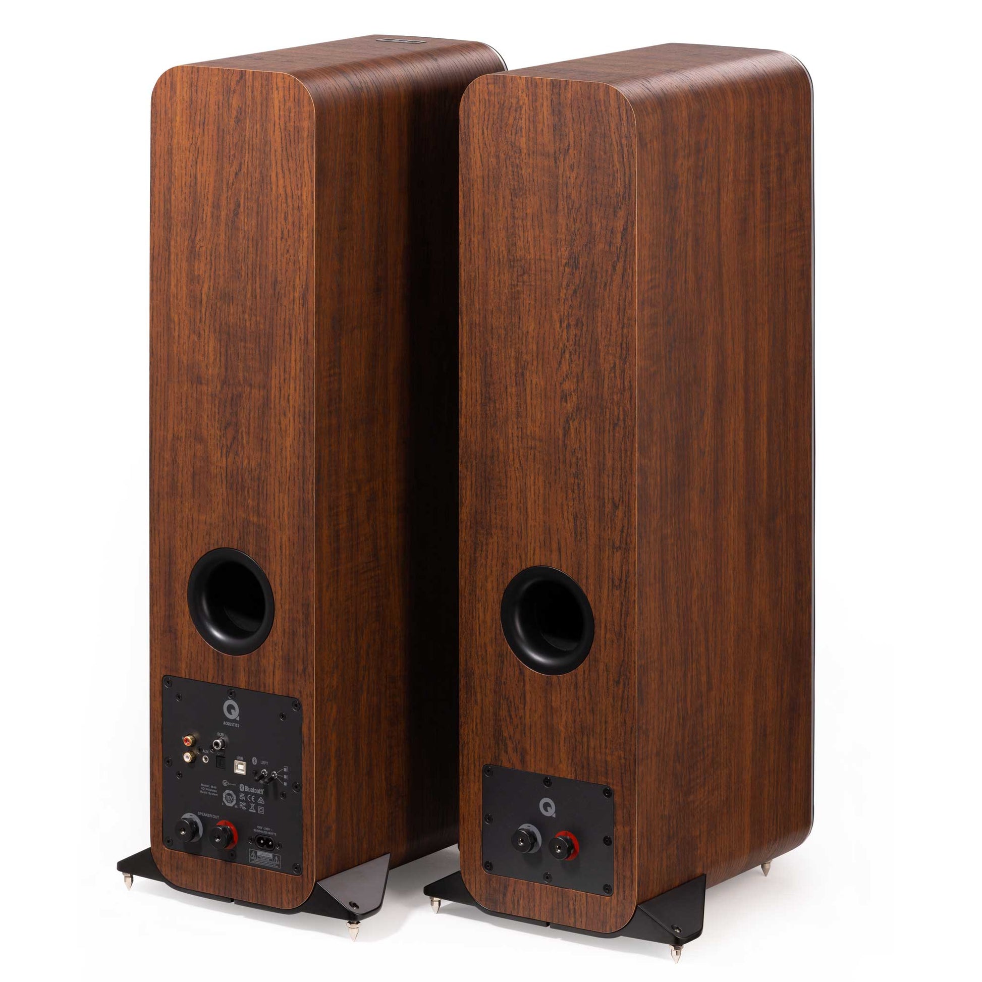 Q Acoustics M40 HD Walnut Rear View