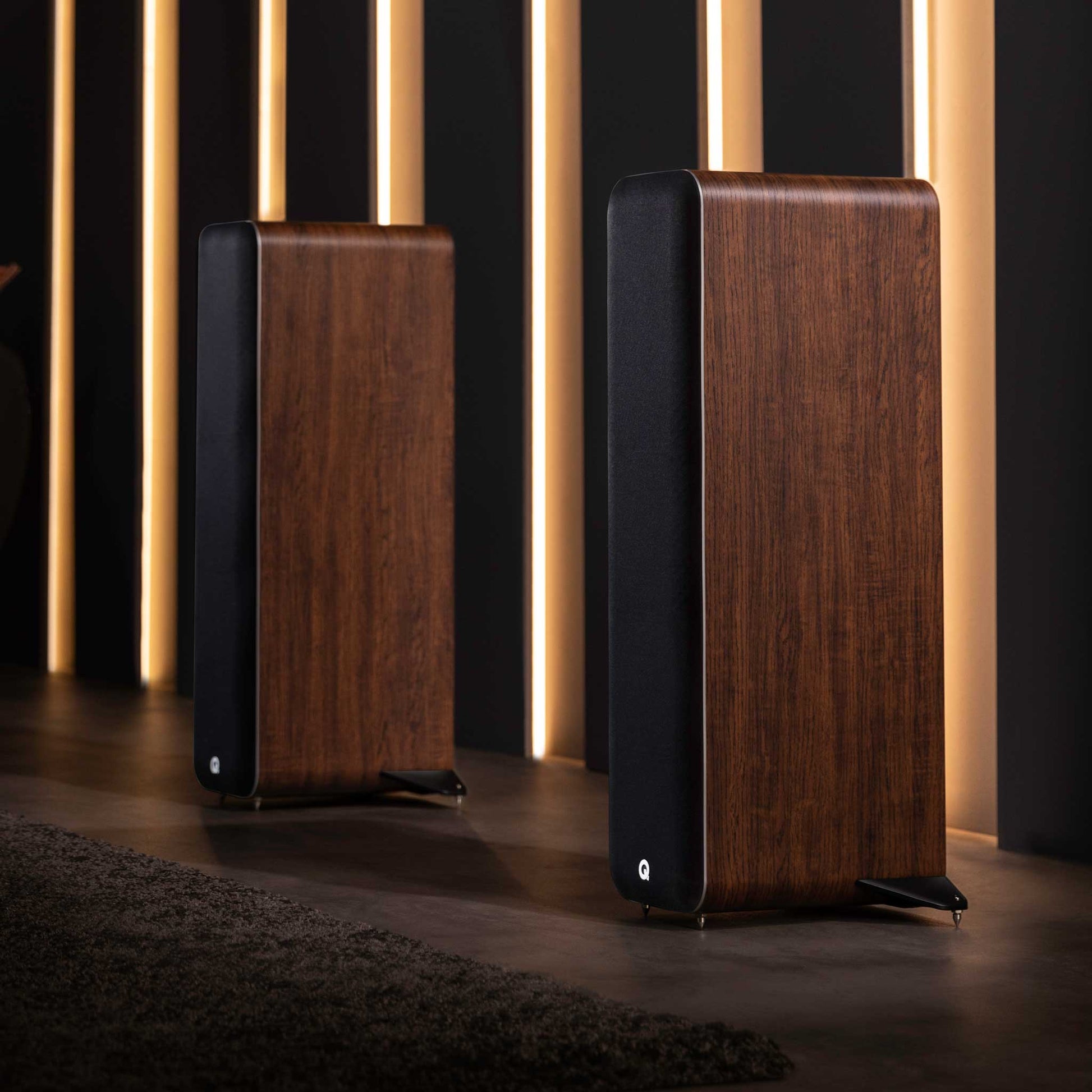Q Acoustics M40 HD Walnut Side View