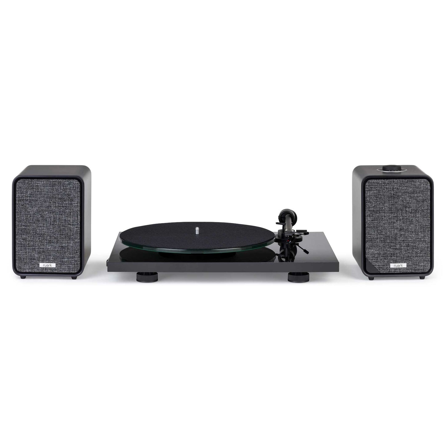 Ruark Audio MR1 MK3 with Pro-Ject T1 EVO Charcoal Front View