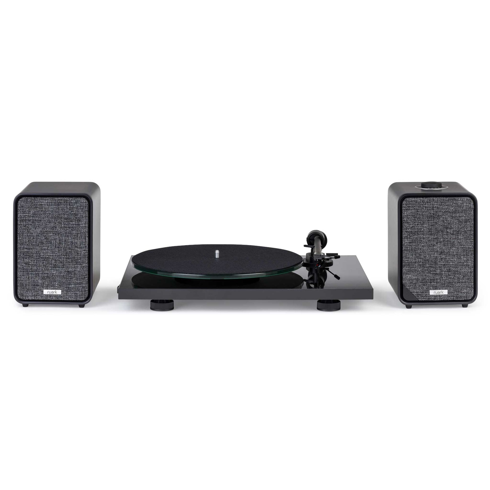 Ruark Audio MR1 MK3 with Pro-Ject T1 EVO Charcoal Front View