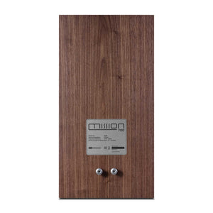 Mission 700 Bookshelf Speakers Walnut Pearl Rear View
