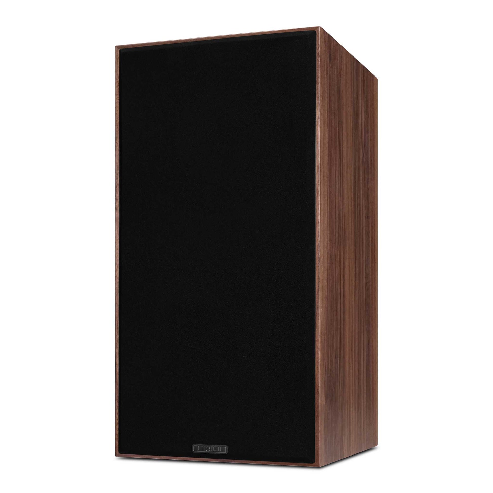 Mission 700 Bookshelf Speakers Walnut Pearl Grille On
