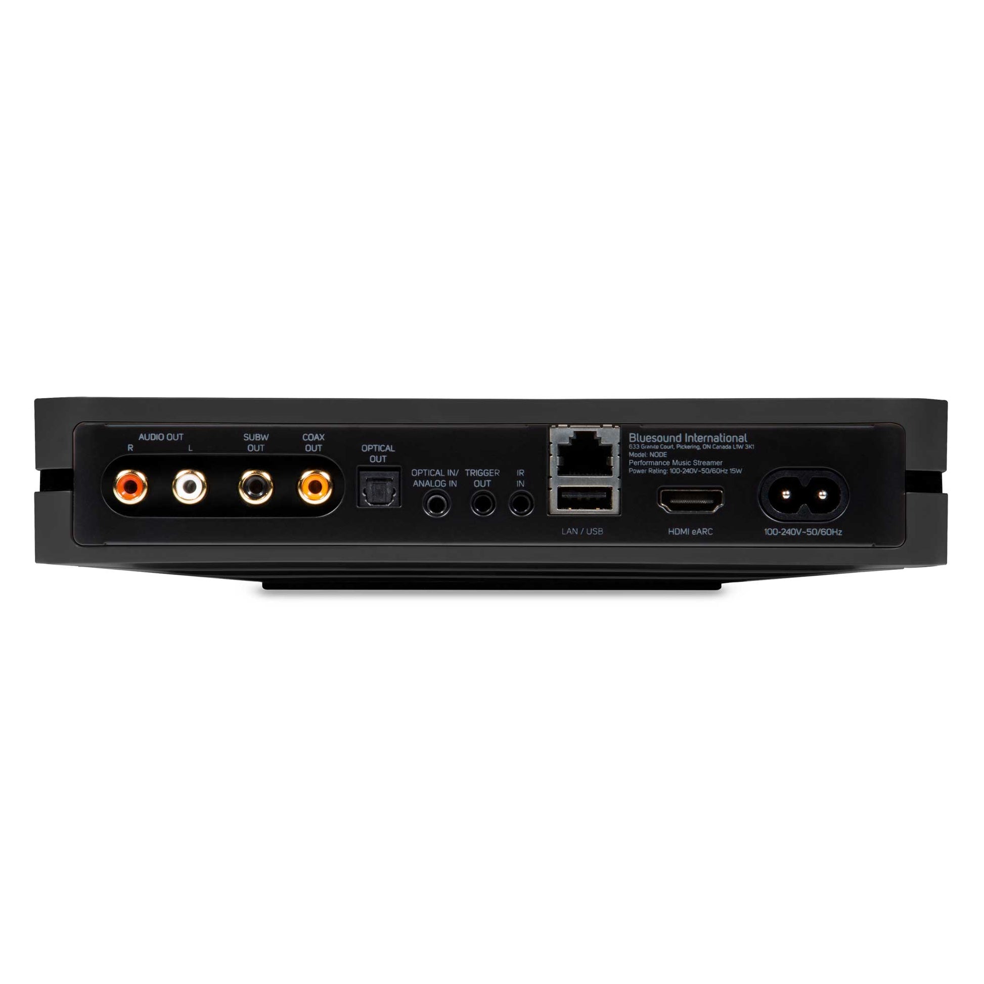 Bluesound Node (2024) Black Rear View