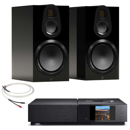 Naim Uniti Nova with Monitor Audio Gold 100 6G Speakers Black Gloss 