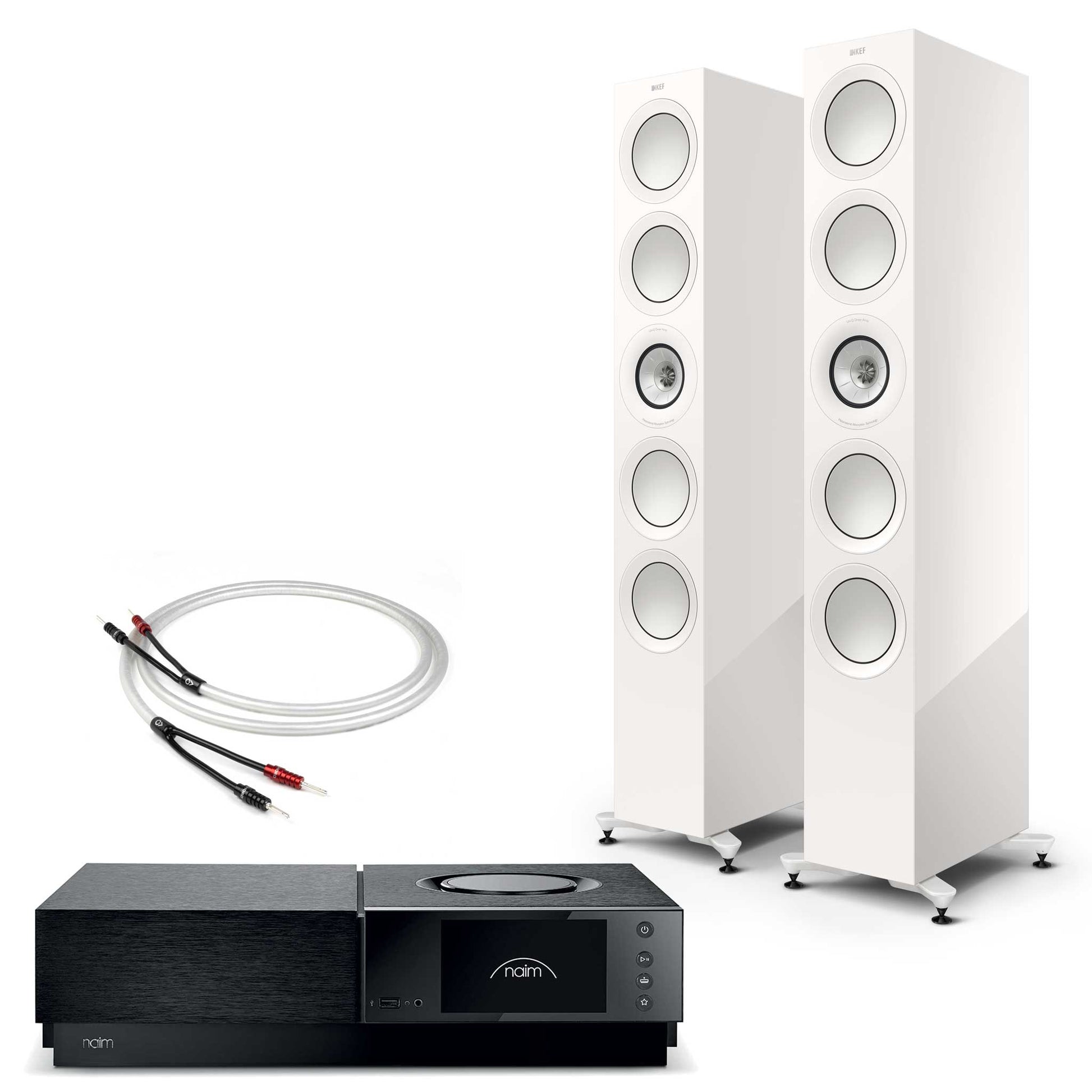 Naim Uniti Nove PE with KEF R11 Meta White Gloss