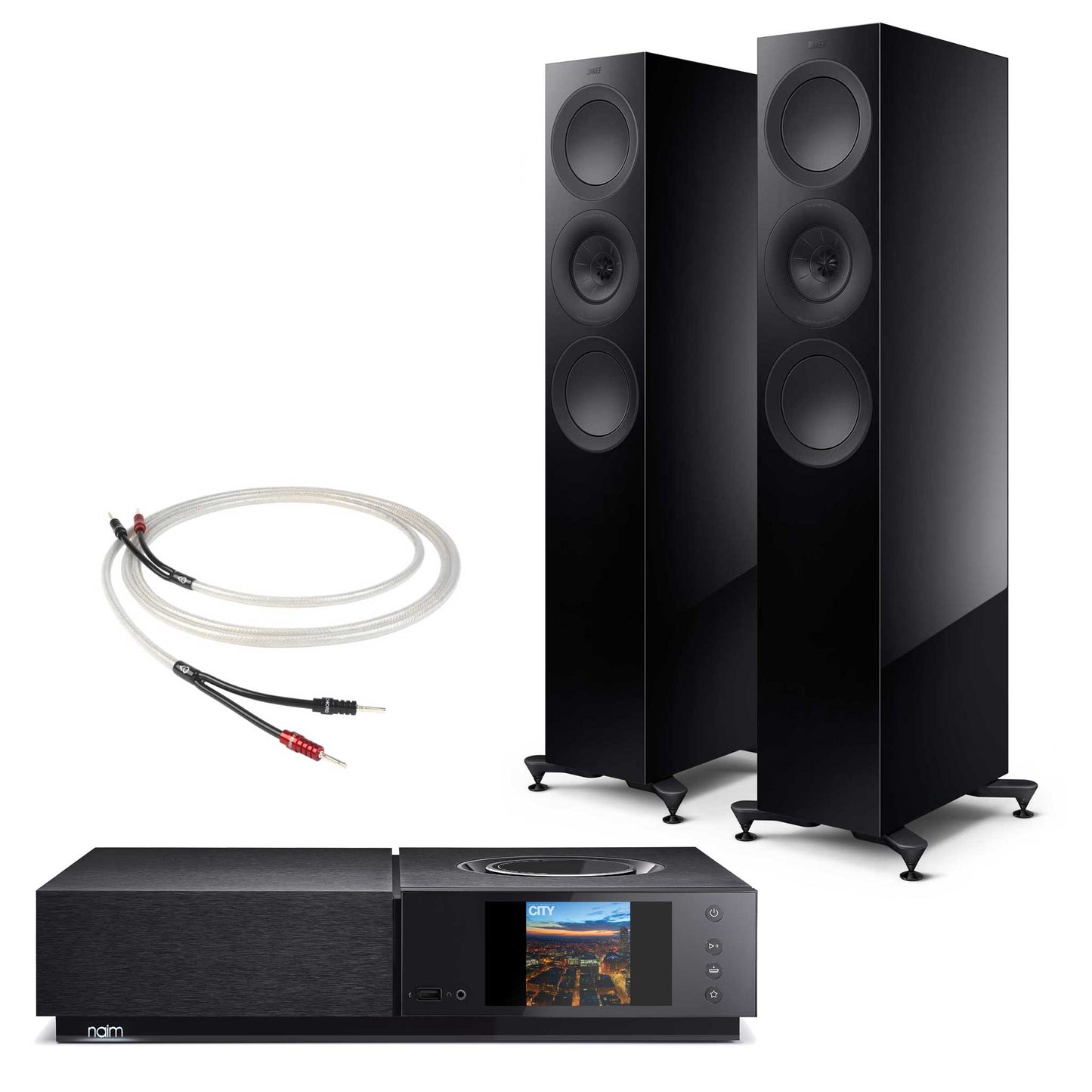 Naim Uniti Nova With KEF R7 Meta Black Gloss