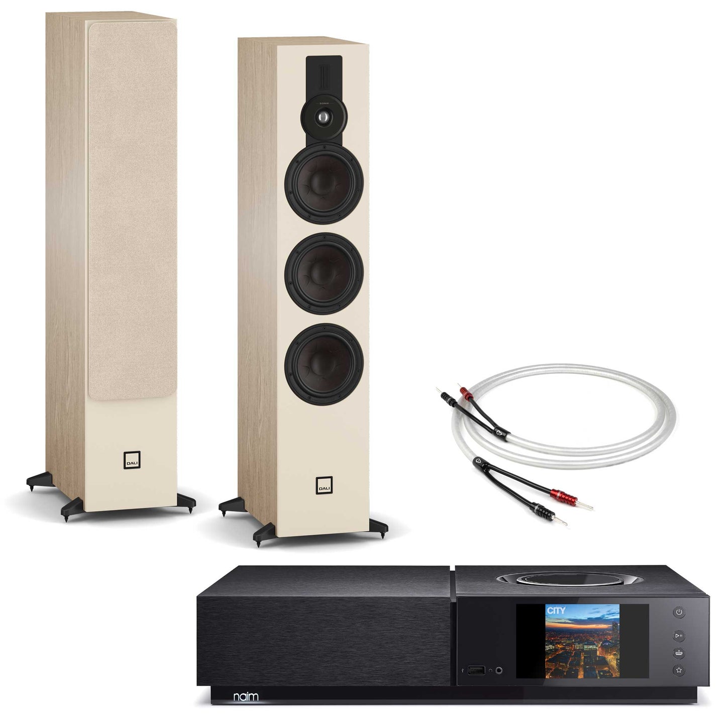 Naim Uniti Nova With Dali SONIK 9 Natural Oak