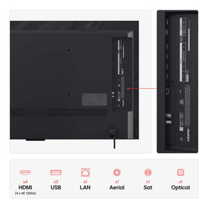 LG OLED42C54LA C5 42" OLED TV Inputs