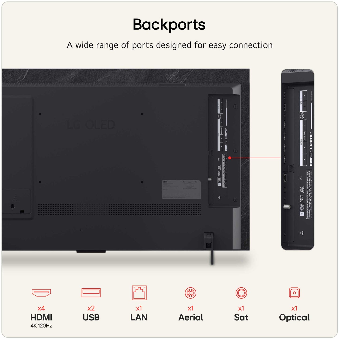 LG OLED42C66LB Inputs