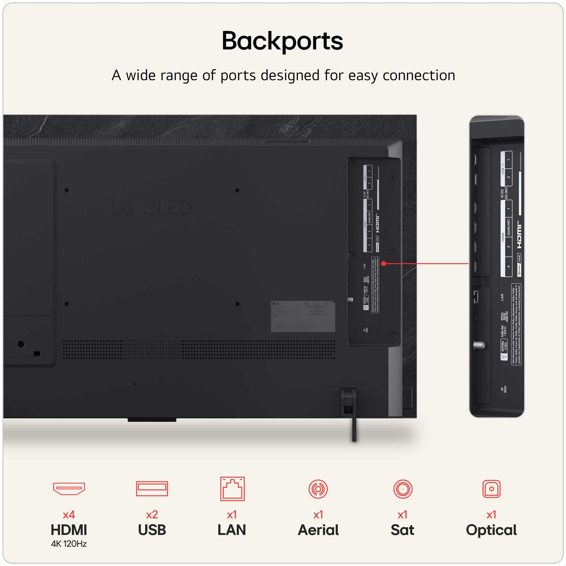 LG OLED42C66LB Inputs