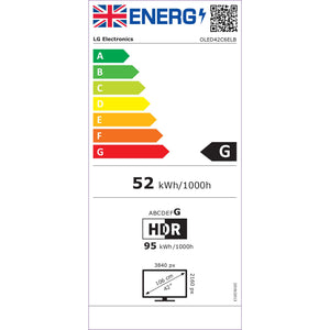 LG OLED42C66LB Energy Label