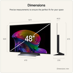 LG OLED48C66LB Dimensions