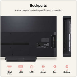 LG OLED48G66LS Rear Inputs