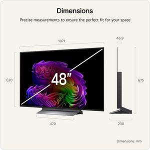 LG OLED48G66LS Dimensions