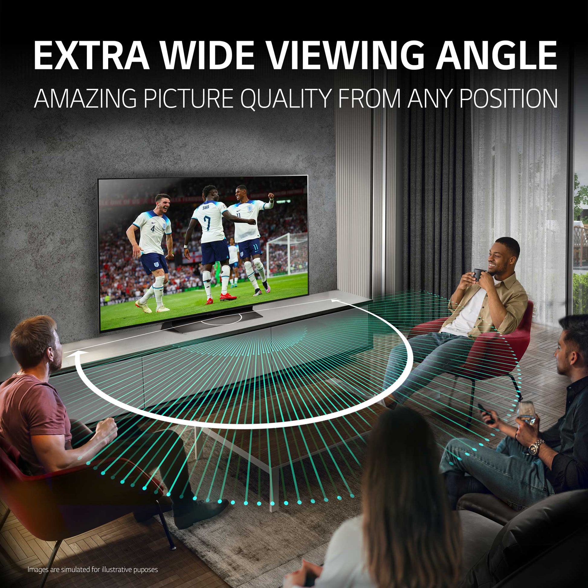 LG OLED65C46LA wide viewing angle