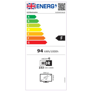 LG OLED65C66LB Energy Label