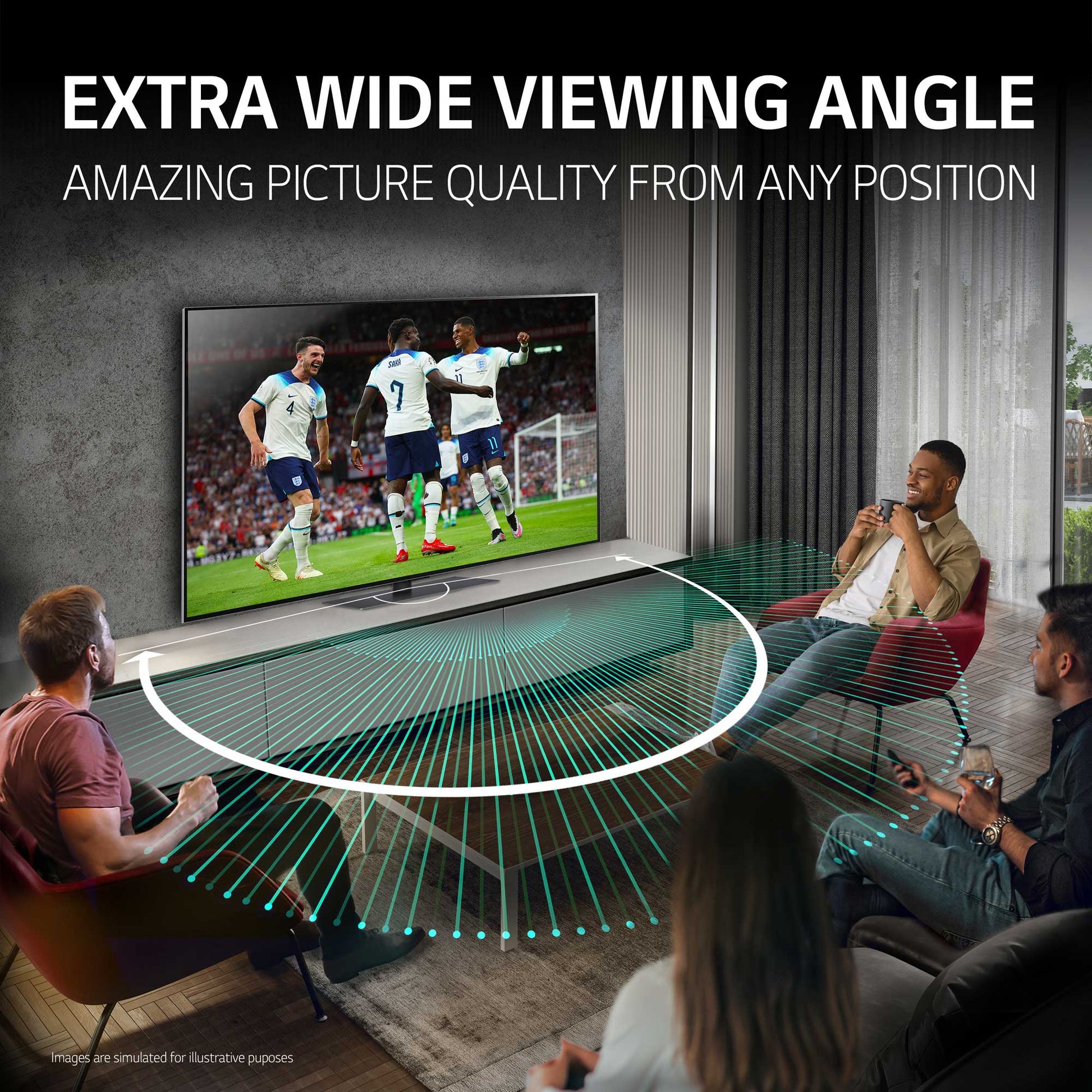 LG OLED65G46LA Extra Wide Viewing Angle