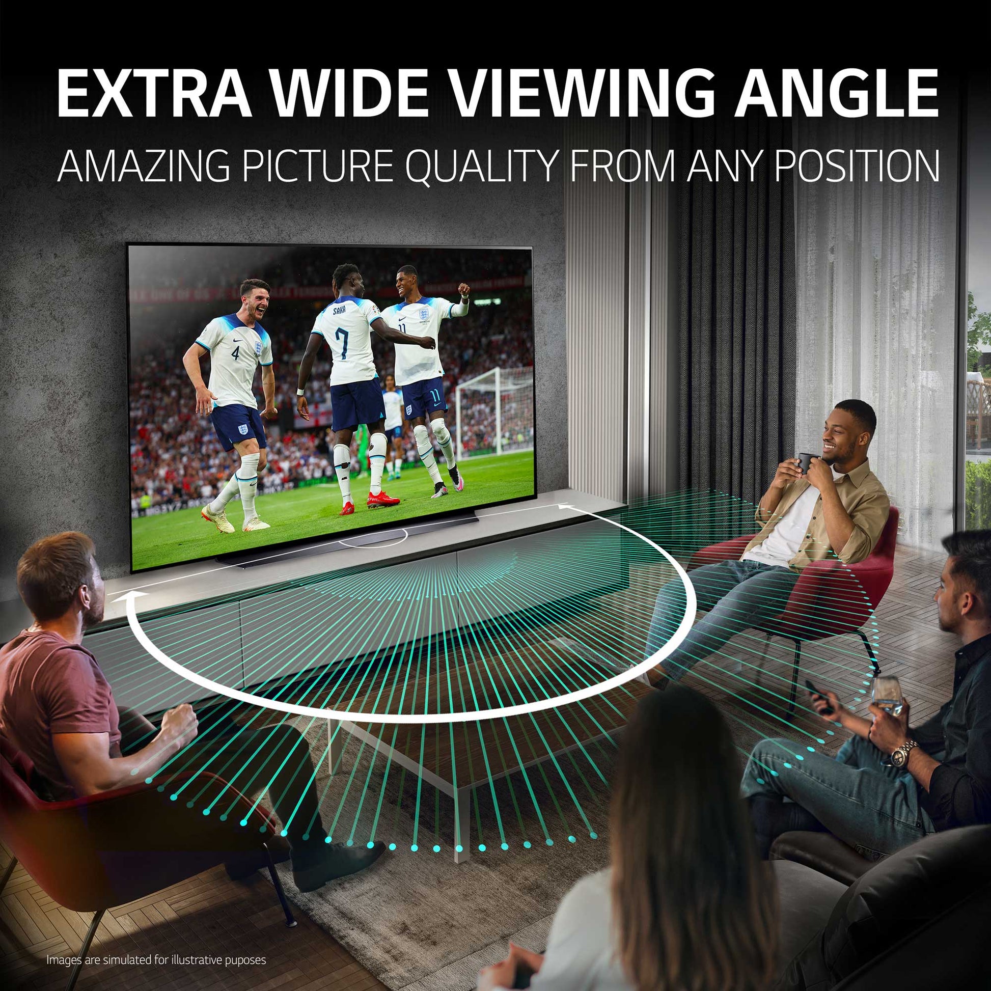 LG OLED83C44LA Extra Wide Viewing Angle