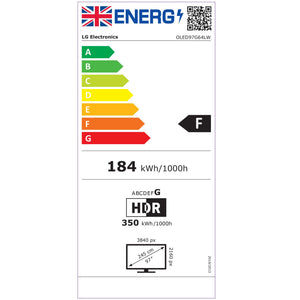 LG OLED97G64LW Energy Label