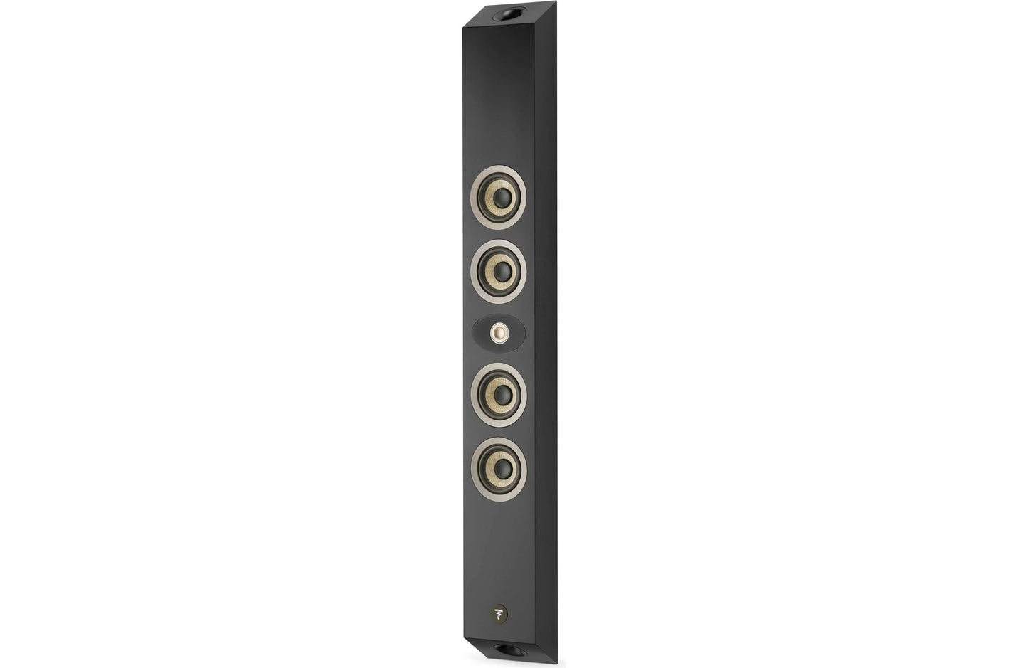 Focal On-Wall 302 Black Satin Angled View