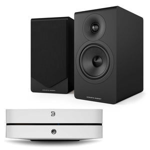 Bluesound Powernode (N331) White with Acoustic Energy AE300² Black