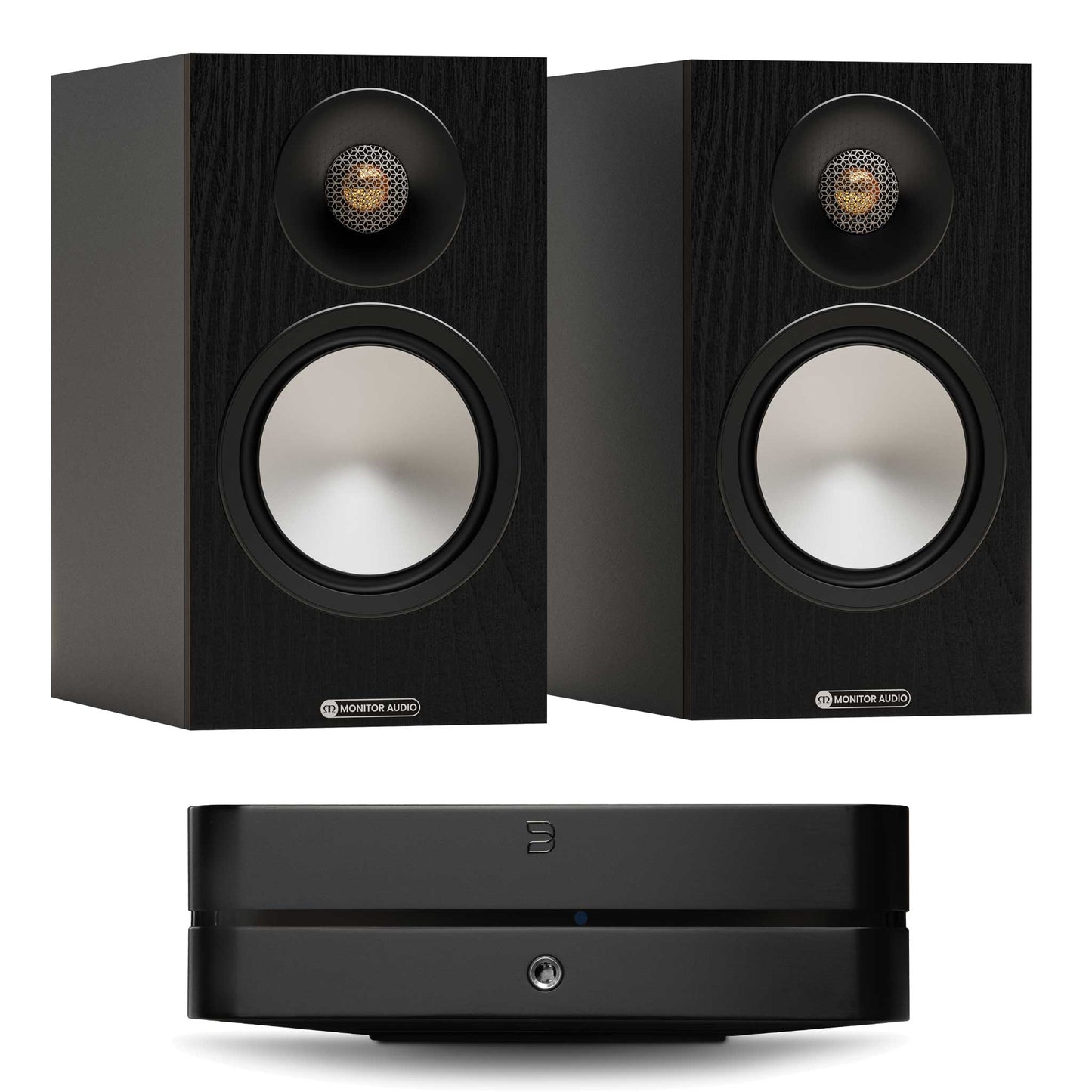 Bluesound Powernode (N331) Black with Monitor Audio Bronze 50 7G Black