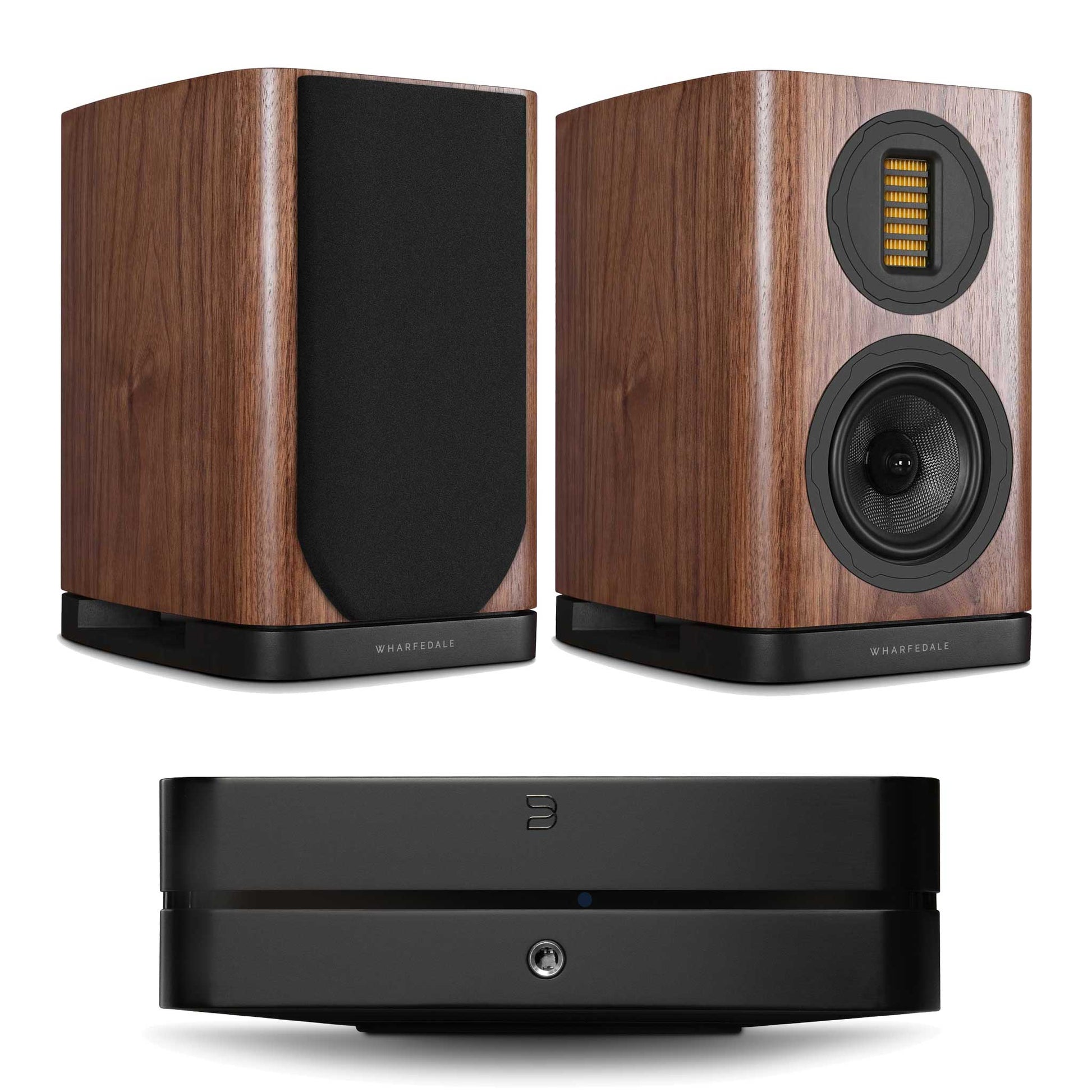 Bluesound Powernode (N331) Black with Wharfedale Evo 5.1 Walnut