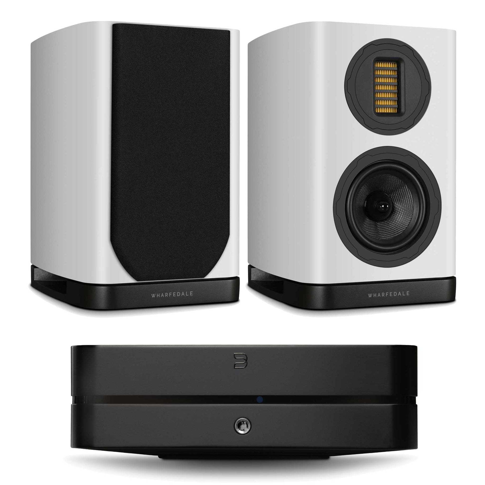 Bluesound Powernode (N331) Black with Wharfedale Evo 5.1 White