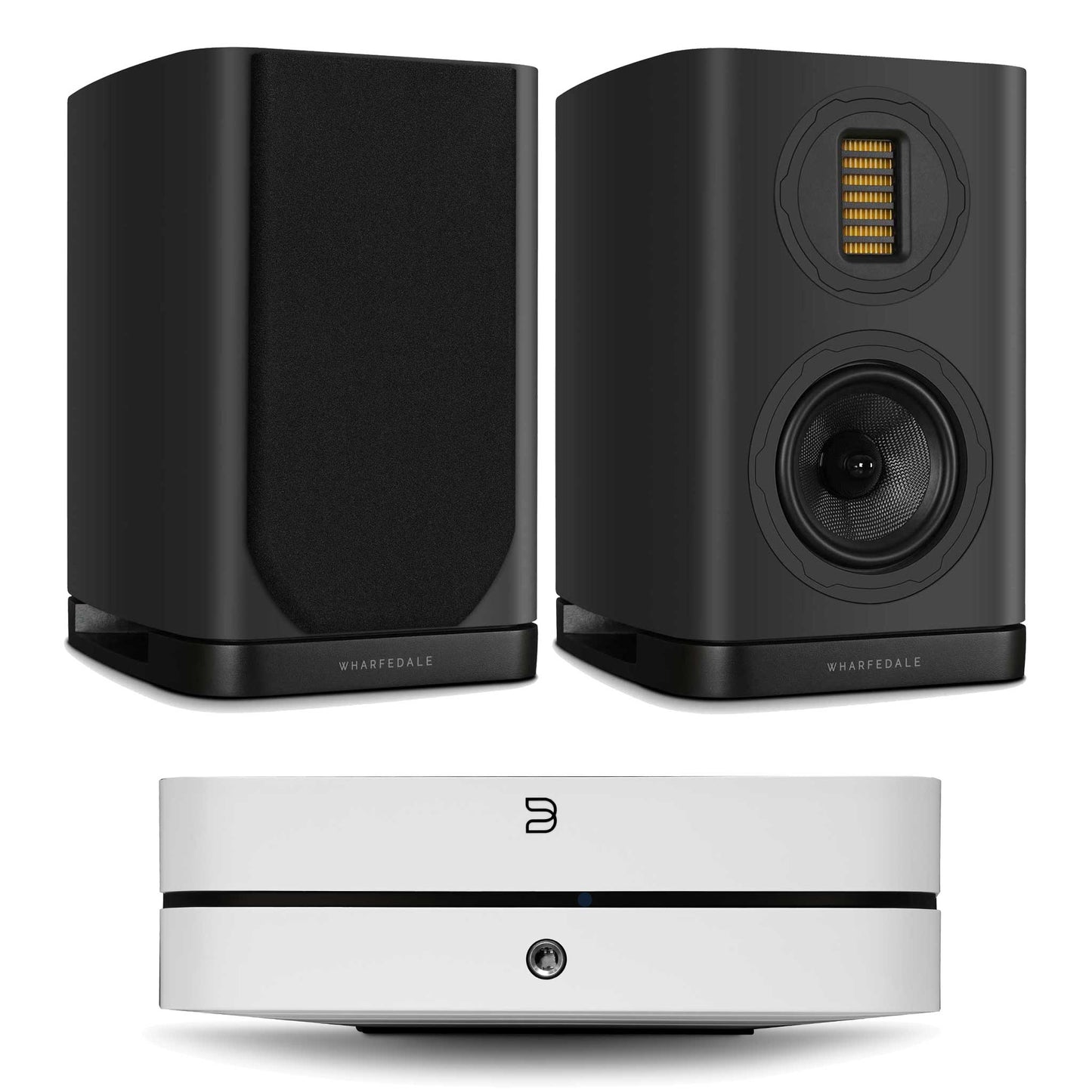 Bluesound Powernode (N331) White with Wharfedale Evo 5.1 Black