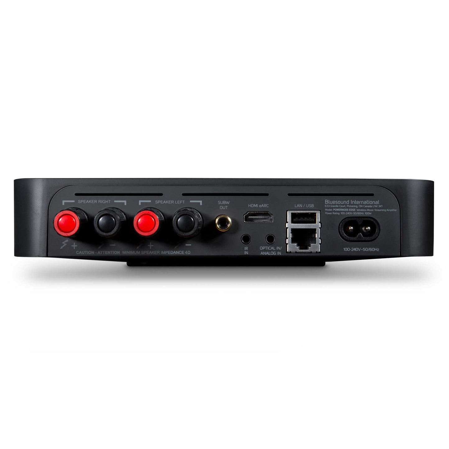 Bluesound Powernode Edge Black Rear View