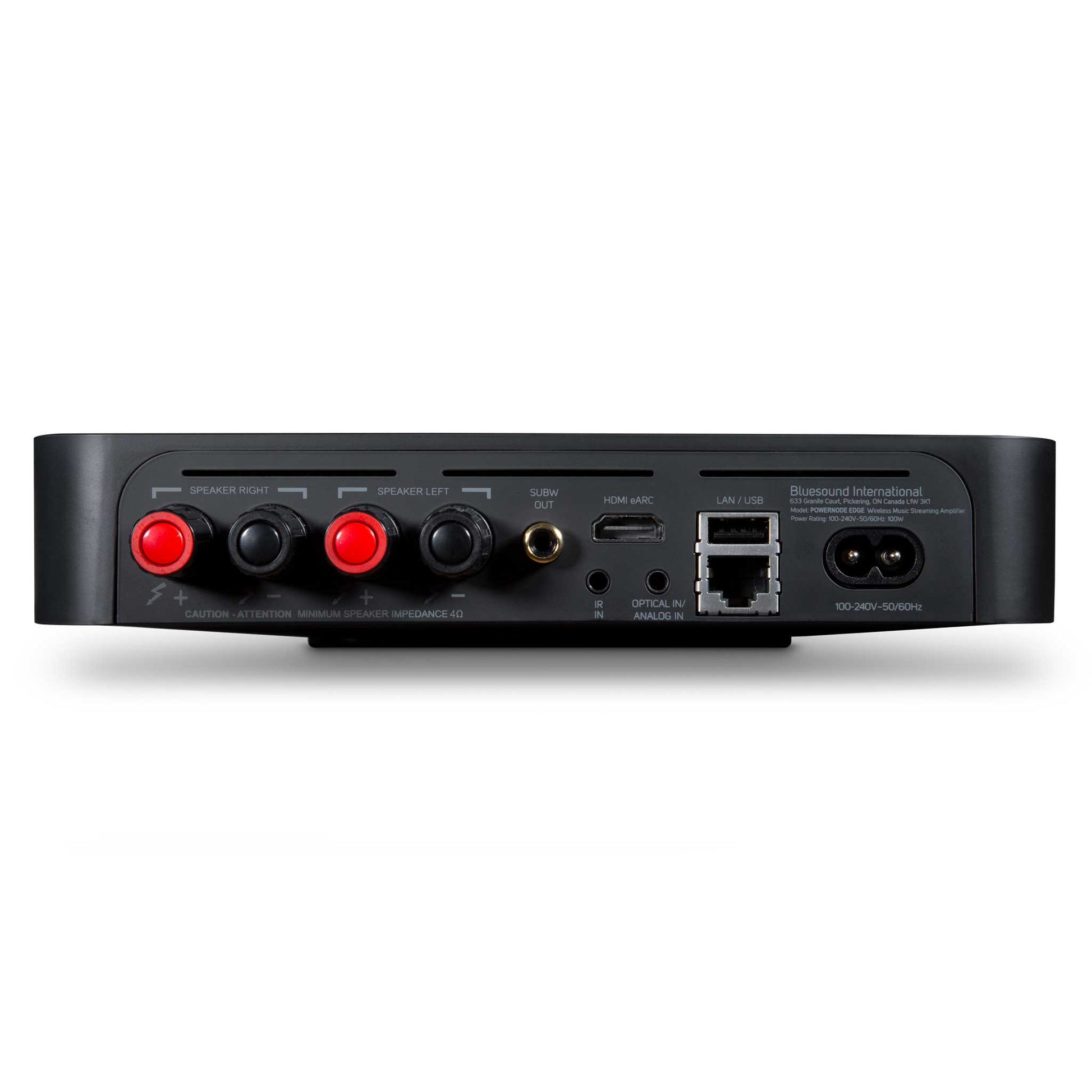 Bluesound Powernode Edge Black Rear View