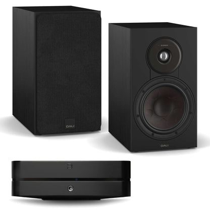 Bluesound Powernode (N331) Black with Dali SONIK 3 Black Ash