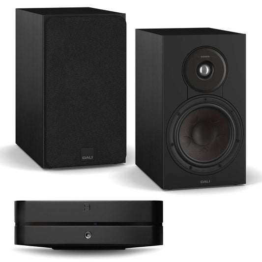 Bluesound Powernode (N331) Black with Dali SONIK 3 Black Ash