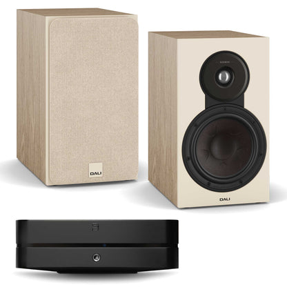 Bluesound Powernode (N331) Black with Dali SONIK 3 Natural Oak