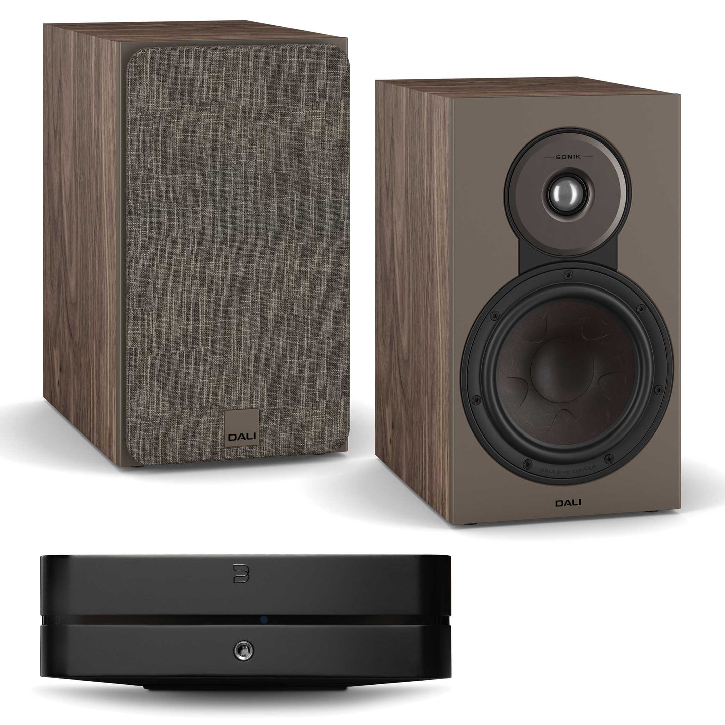 Bluesound Powernode (N331) Black with Dali SONIK 3 Walnut