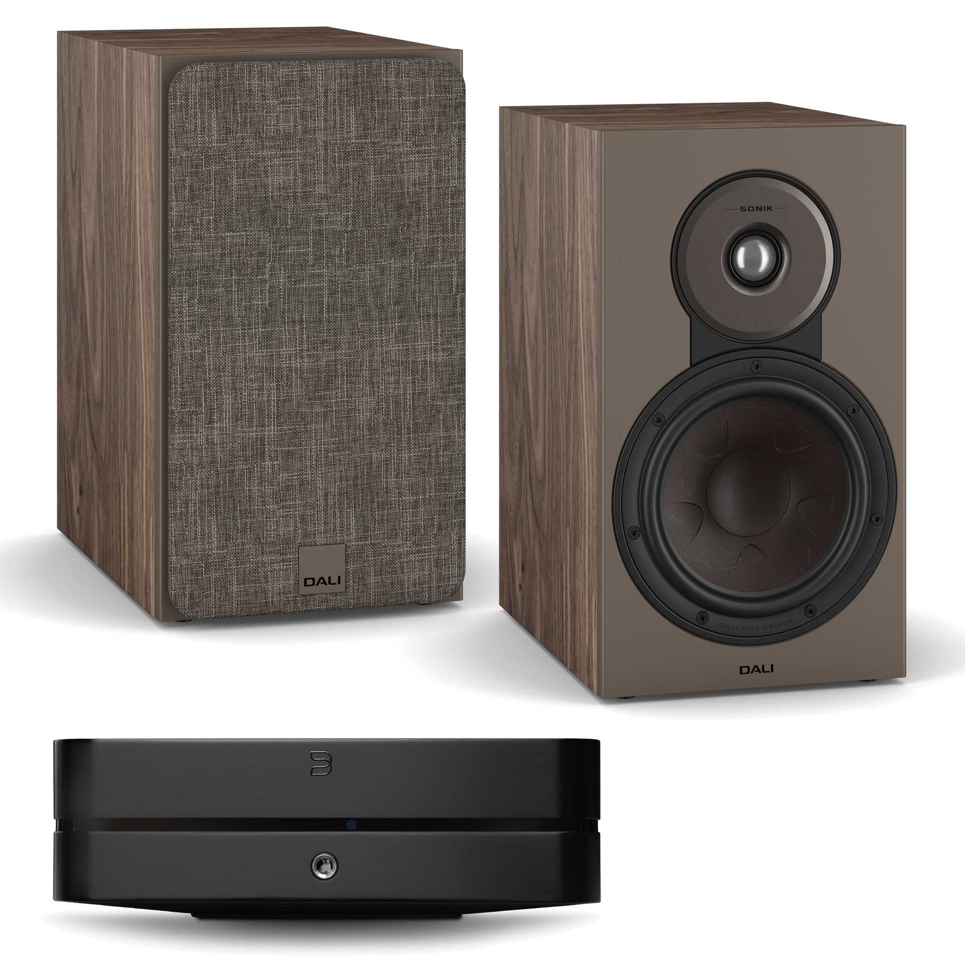Bluesound Powernode (N331) Black with Dali SONIK 3 Walnut