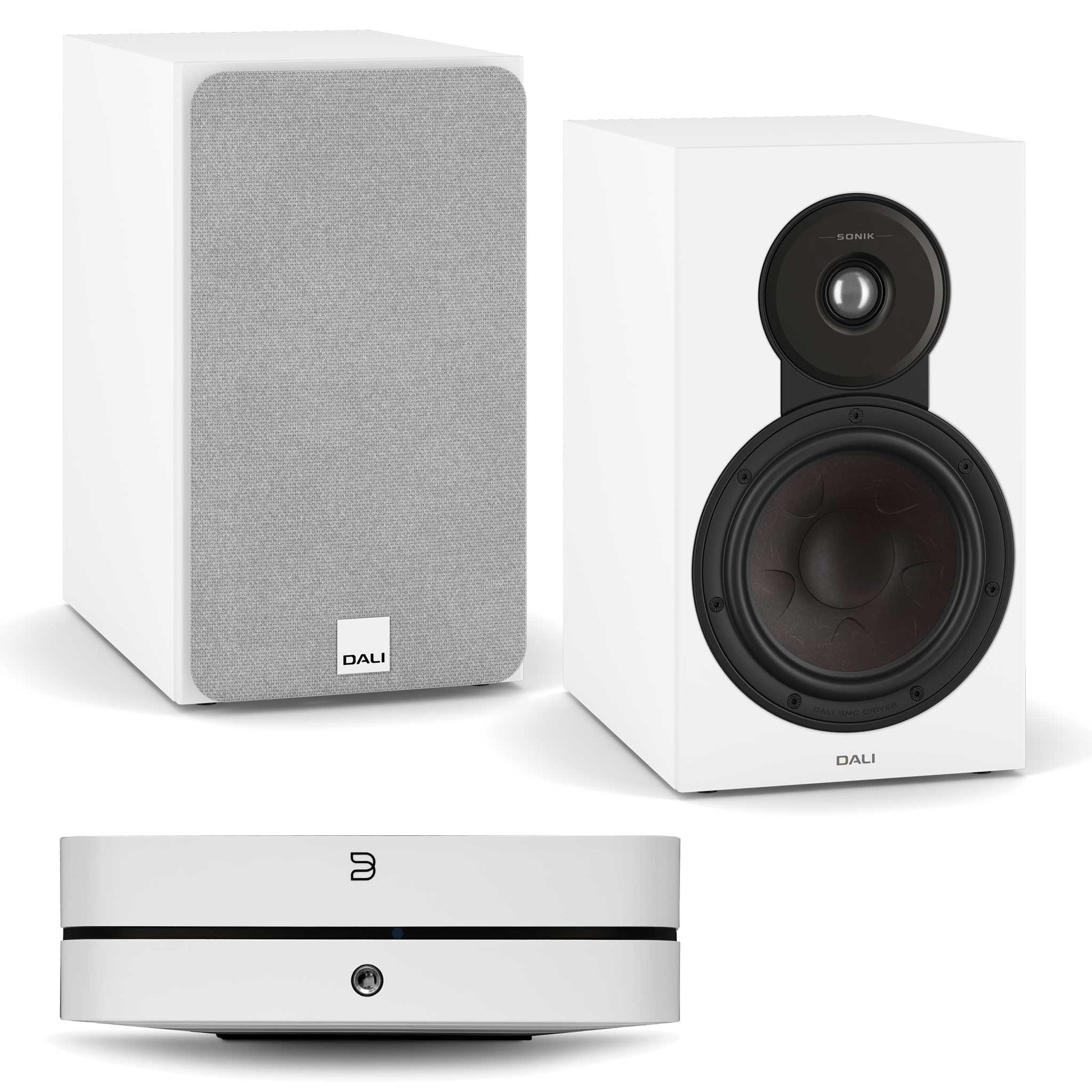 Bluesound Powernode (N331) White with Dali SONIK 3 White